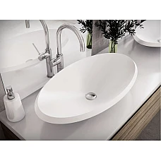 Умивальник MIRAGGIO LEX R Miramarble білий глянцевий