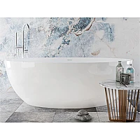 Ванна окремостояча MIRAGGIO MADONNA Miramarble 180x80 біла глянцева