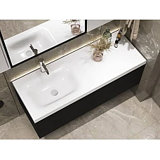 Умивальник MIRAGGIO JESSEL 1200 L Miramarble білий глянцевий