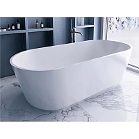 Ванна окремостояча MIRAGGIO SIENA Miramarble 180x80 біла глянцева