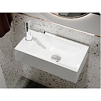 Умивальник MIRAGGIO FARO R Miramarble білий глянцевий