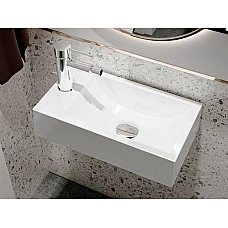 Умивальник MIRAGGIO FARO R Miramarble білий глянцевий