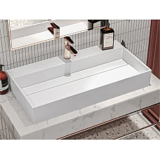 Умивальник MIRAGGIO ISLAND 800 Miramarble білий глянцевий