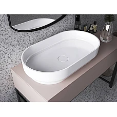 Умивальник MIRAGGIO MARTA 750 Miramarble білий глянцевий