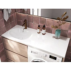 Умивальник MIRAGGIO NEW YORK 1200 L Miramarble білий глянцевий