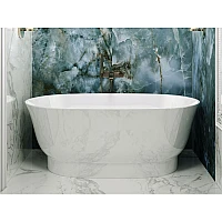 Ванна окремостояча MIRAGGIO MOLLY Miramarble 160x81 біла глянцева