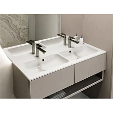 Умивальник MIRAGGIO DELLA 1100-2 Miramarble білий глянцевий