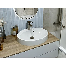 Умивальник MIRAGGIO DEVON Miramarble білий глянцевий
