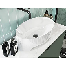 Умивальник MIRAGGIO EVORA Miramarble білий глянцевий