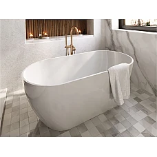 Ванна окремостояча MIRAGGIO GREENLAND Miramarble 168x80 біла глянцева