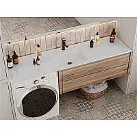 Умивальник MIRAGGIO JESSEL 1800 Miramarble білий глянцевий