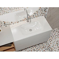 Умивальник MIRAGGIO JESSEL 900 Miramarble білий глянцевий