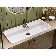 Умивальник MIRAGGIO OCEAN 900 Miramarble білий глянцевий