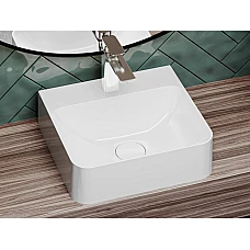 Умивальник MIRAGGIO SEED Miramarble білий глянцевий