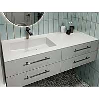 Умивальник MIRAGGIO ERICA 1200 R Miramarble білий глянцевий