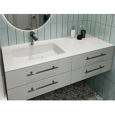 Умивальник MIRAGGIO ERICA 1200 R Miramarble білий глянцевий