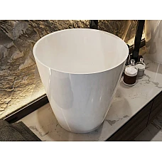 Умивальник MIRAGGIO SAN ANDREAS Miramarble білий глянцевий