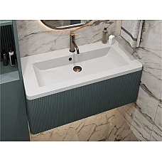 Умивальник MIRAGGIO TRES Miramarble білий глянцевий