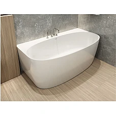 Ванна пристінна MIRAGGIO ANNA Miramarble 160x85 біла глянцева