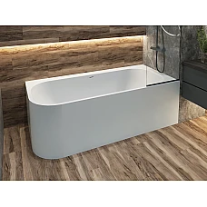 Ванна пристенная MIRAGGIO MARIA L Miramarble белая глянцевая