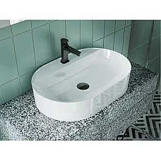 Умивальник MIRAGGIO FRANCE Miramarble білий глянцевий