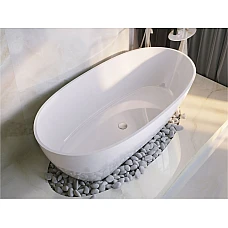 Ванна отдельностоящая MIRAGGIO ESTELLA Miramarble 167x83 белая глянцевая