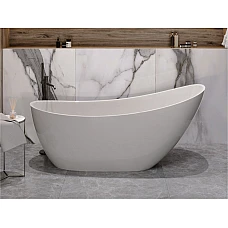 Ванна окремостояча MIRAGGIO MARINA Miramarble 174x72 біла глянцева