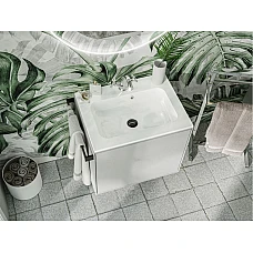 Умивальник MIRAGGIO DELLA 600 Miramarble білий глянцевий