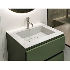 Умивальник MIRAGGIO ERICA 600 Miramarble білий глянцевий