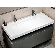 Умивальник MIRAGGIO OLMOS 1200 Miramarble білий глянцевий