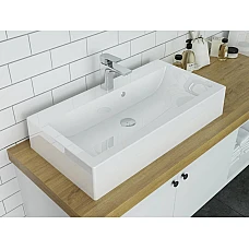 Умивальник MIRAGGIO OSKAR Miramarble білий глянцевий