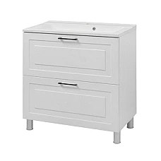 Тумба підлогова Mirater Alba з умивальником 80 Біла