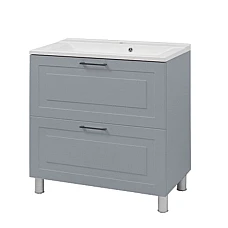 Тумба підлогова Mirater Alba з умивальником 80 Сіра