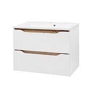 Тумба подвесная Mirater Амелия с умывальником 84х70х45 Белая