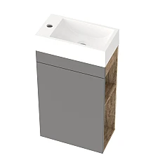 Тумба підвісна Mirater Faro з умивальником 40 Антрацит ліва