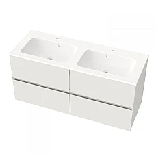 Тумба підвісна Mirater Freya з подвійним умивальником 120 Біла