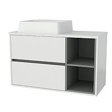 Тумба підвісна Mirater Iris з умивальником 100 Біла