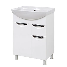 Тумба напольная Mirater Лора с умывальником 82х55х32 Белая (3 ящика)