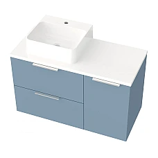 Тумба підвісна Mirater Mateo з умивальником 100 Блакитна