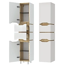 Пенал підлоговий Mirater Sacramento 200х35x35 Білий правосторонній