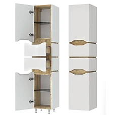 Пенал підлоговий Mirater Sacramento 200х35x35 Білий лівосторонній