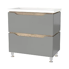 Тумба підлогова Mirater Sacramento з умивальником 90 Сіра