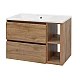 Тумба підвісна Mirater Twist з умивальником 80 Дуб Тахо