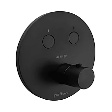 Чорний термостат для душу прихованого монтажу Paffoni Compact box 2 функції CPT018NO