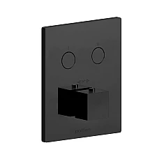 Чорний термостат для душу прихованого монтажу Paffoni Compact box 2 функції CPT518NO