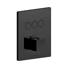 Чорний термостат для душу прихованого монтажу Paffoni Compact box 3 функції CPT519NO