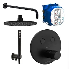 Душова система прихованого монтажу Paffoni Compact-T Tondo Nero