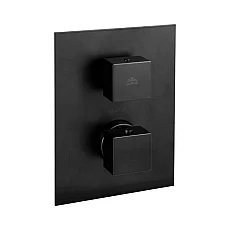 Чорний термостатичний змішувач Paffoni Elle 3 положення LEQ519NO-M