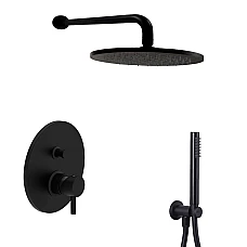 Чорна душова система Paffoni Light KITLIG015NO