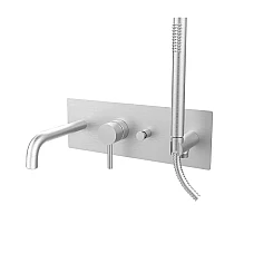 Змішувач для ванни на 2 споживача Paffoni Light LIG001ST сталь